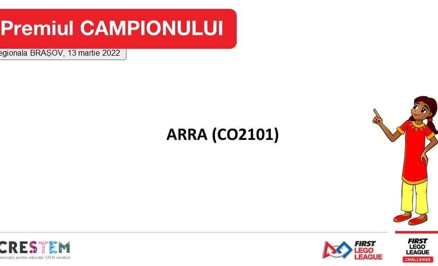 Premiul Campionului ARRA Pitesti robotica | ARRA CLUB